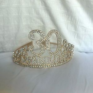 30th birthday - 30 & Fabulous good and rhinestone tiara and sash